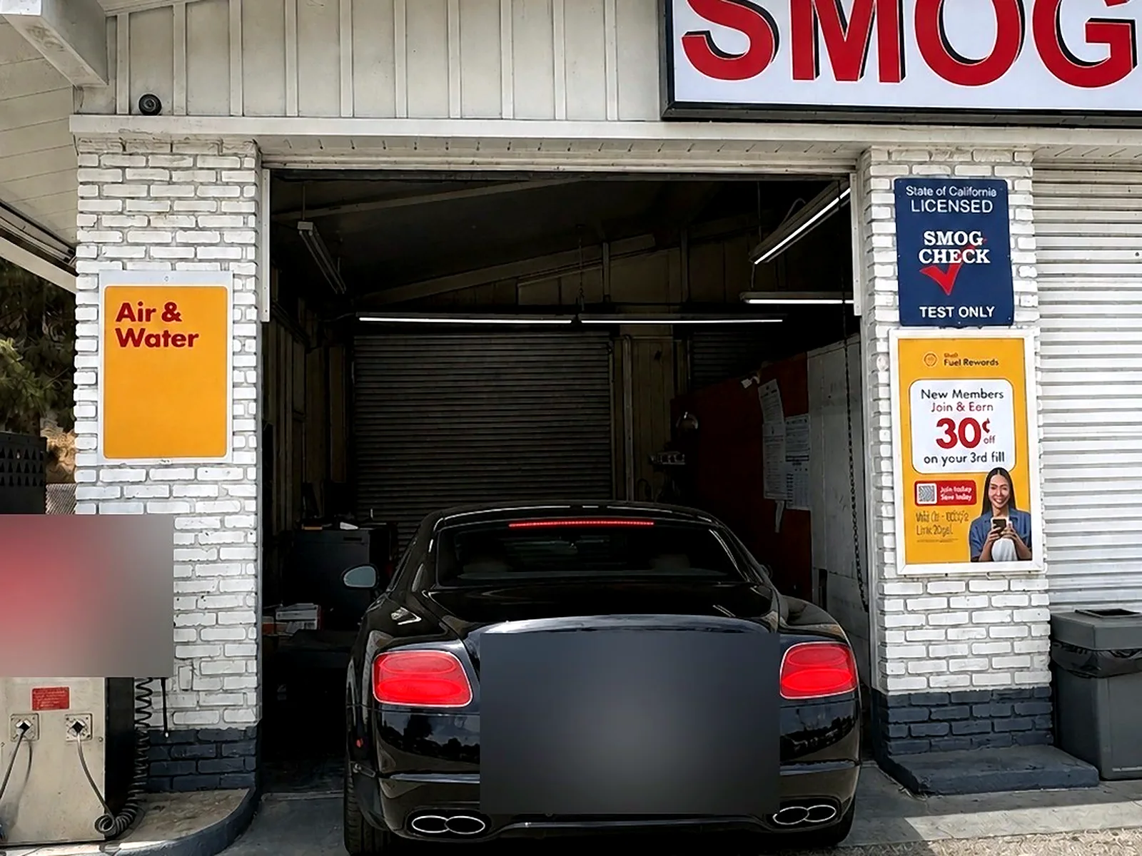 Failed smog check help in Garden Grove, CA: black coupe in our test bay