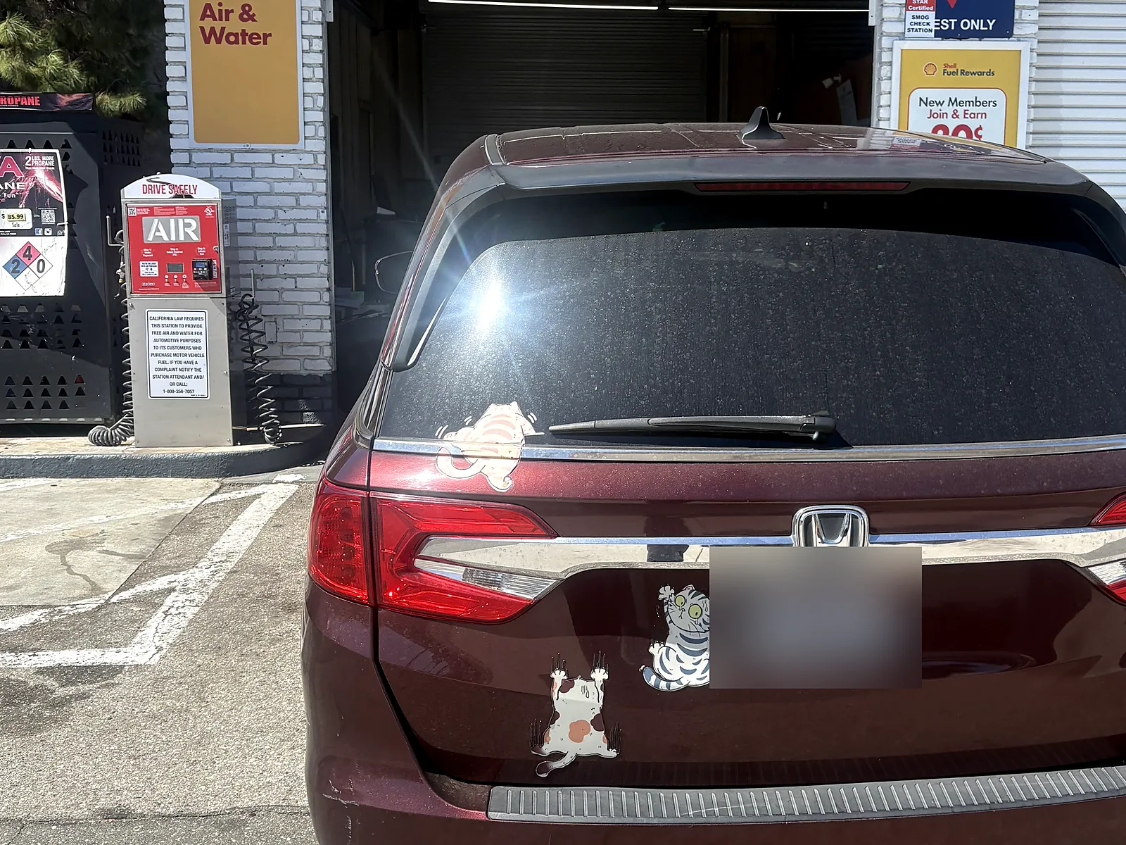 Smog retest in Garden Grove, CA: Honda Odyssey at our test bay