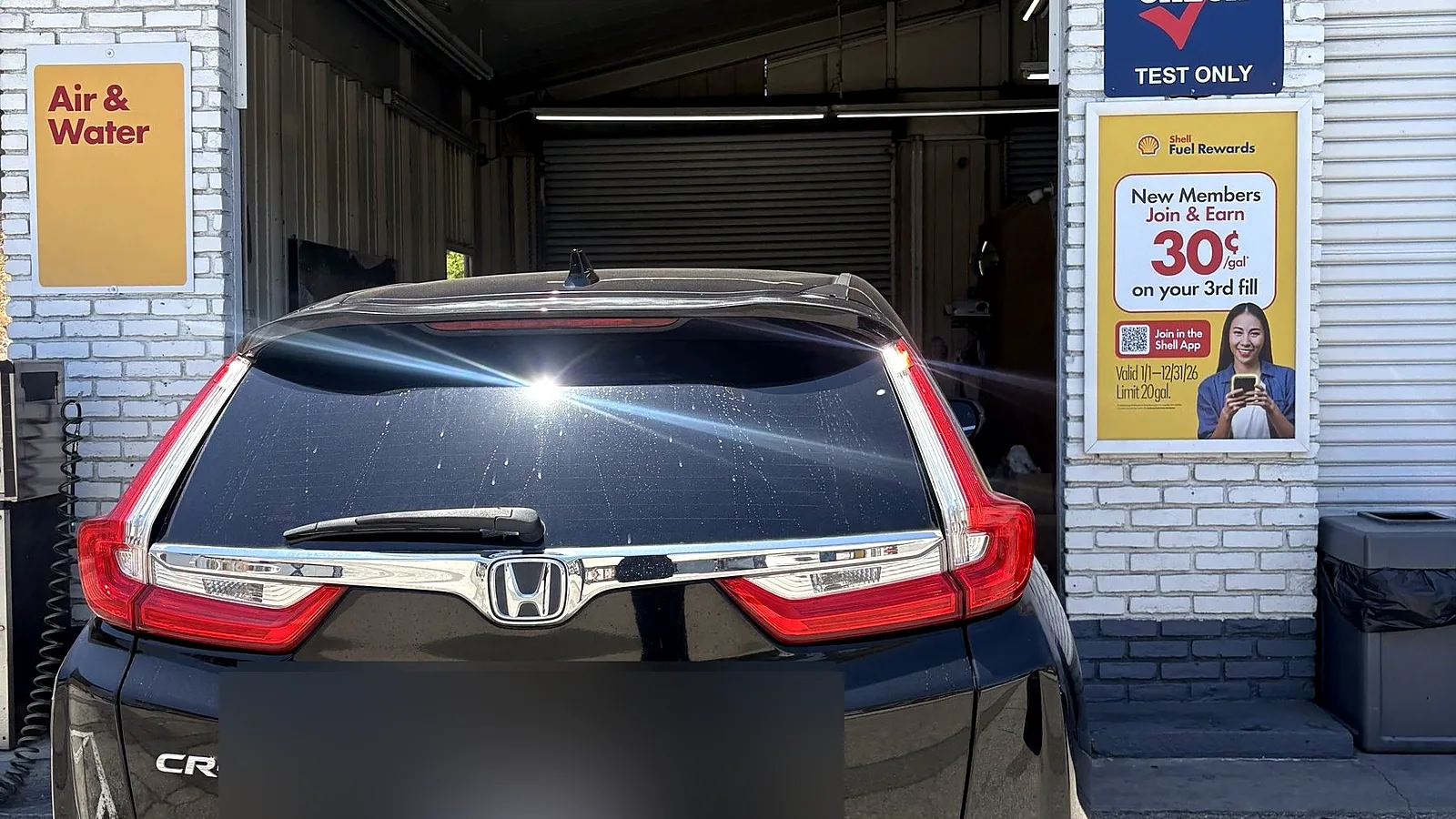 STAR smog check in Garden Grove, CA: Honda CR-V at the test bay on Magnolia St